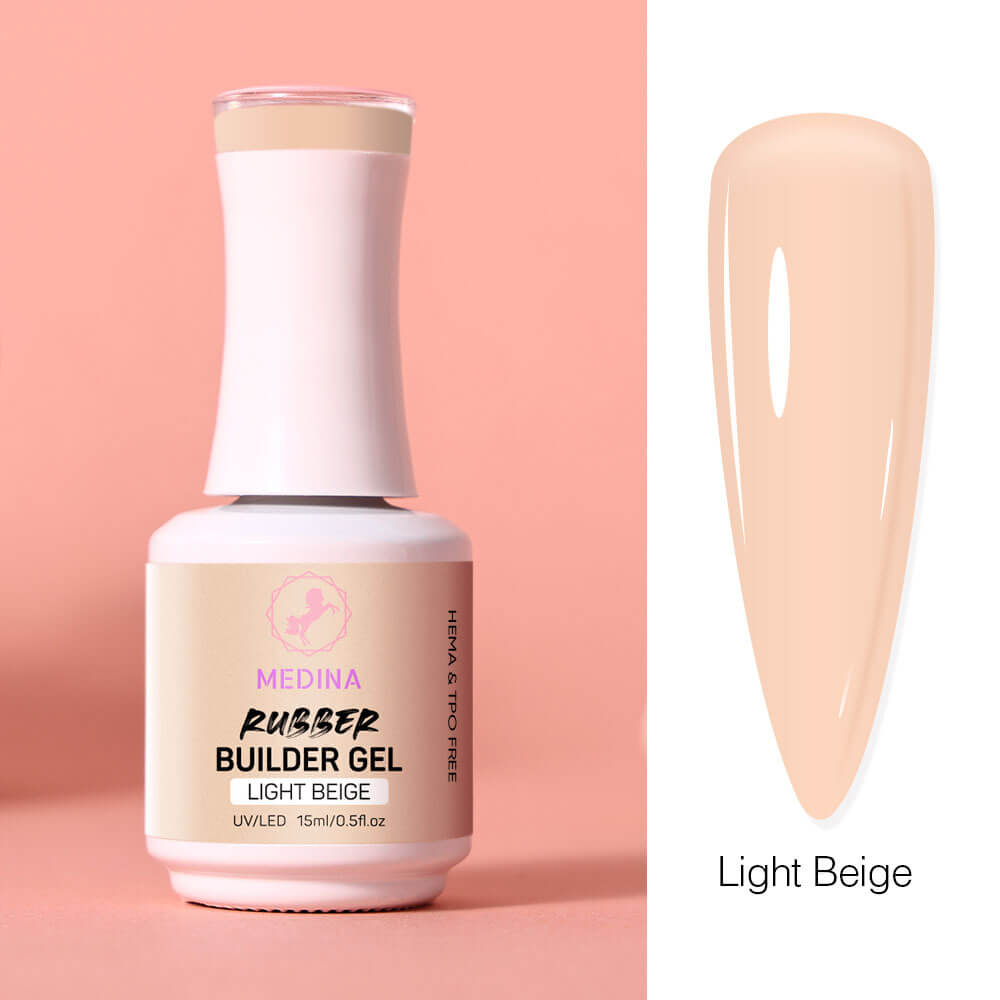 Medina- Rubber Builder Gel Light Beige 15ml Medina
