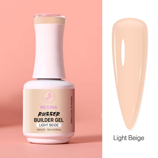 Medina- Rubber Builder Gel Light Beige 15ml Medina