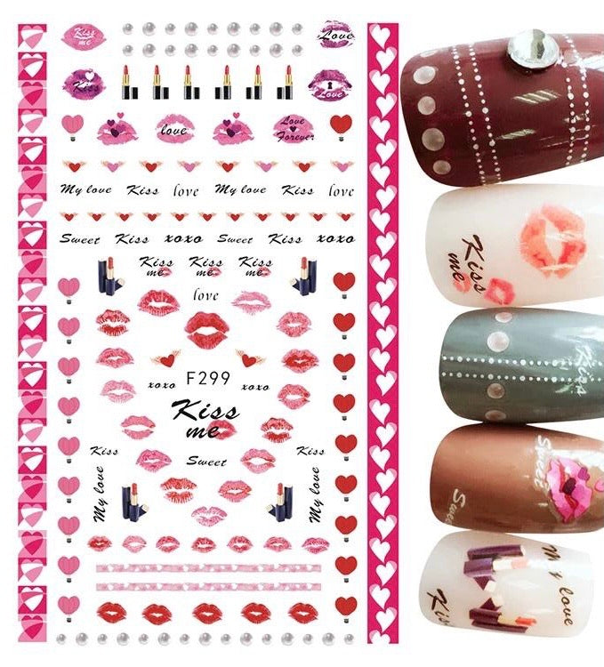 Nail Sticker Red Lip F299 Premier Nail Supply
