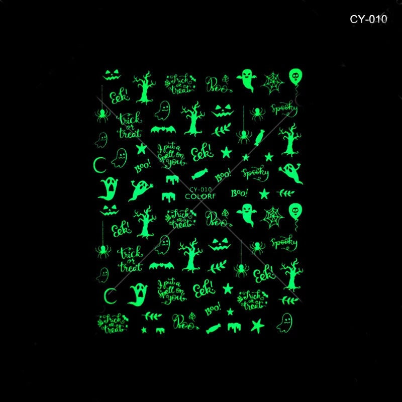 Nail Sticker Halloween Glow in the Dark - CY010 Premier Nail Supply
