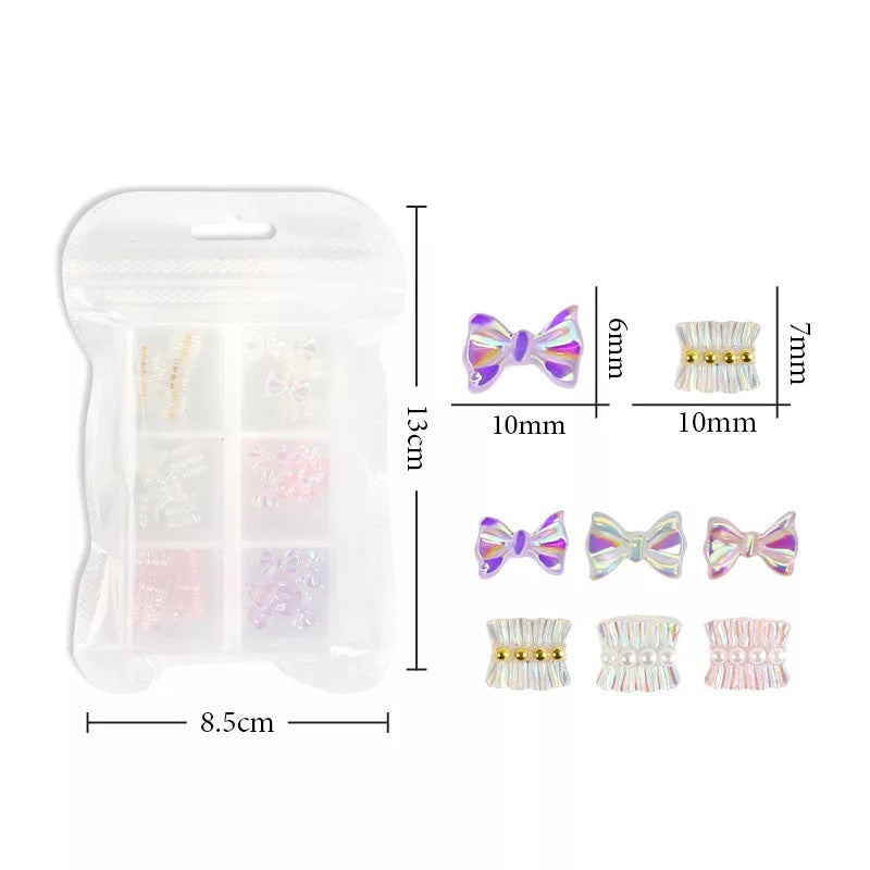 Nail Charm 3D Engraved Bow Japanese - 3DJBC Premier Nail Supply