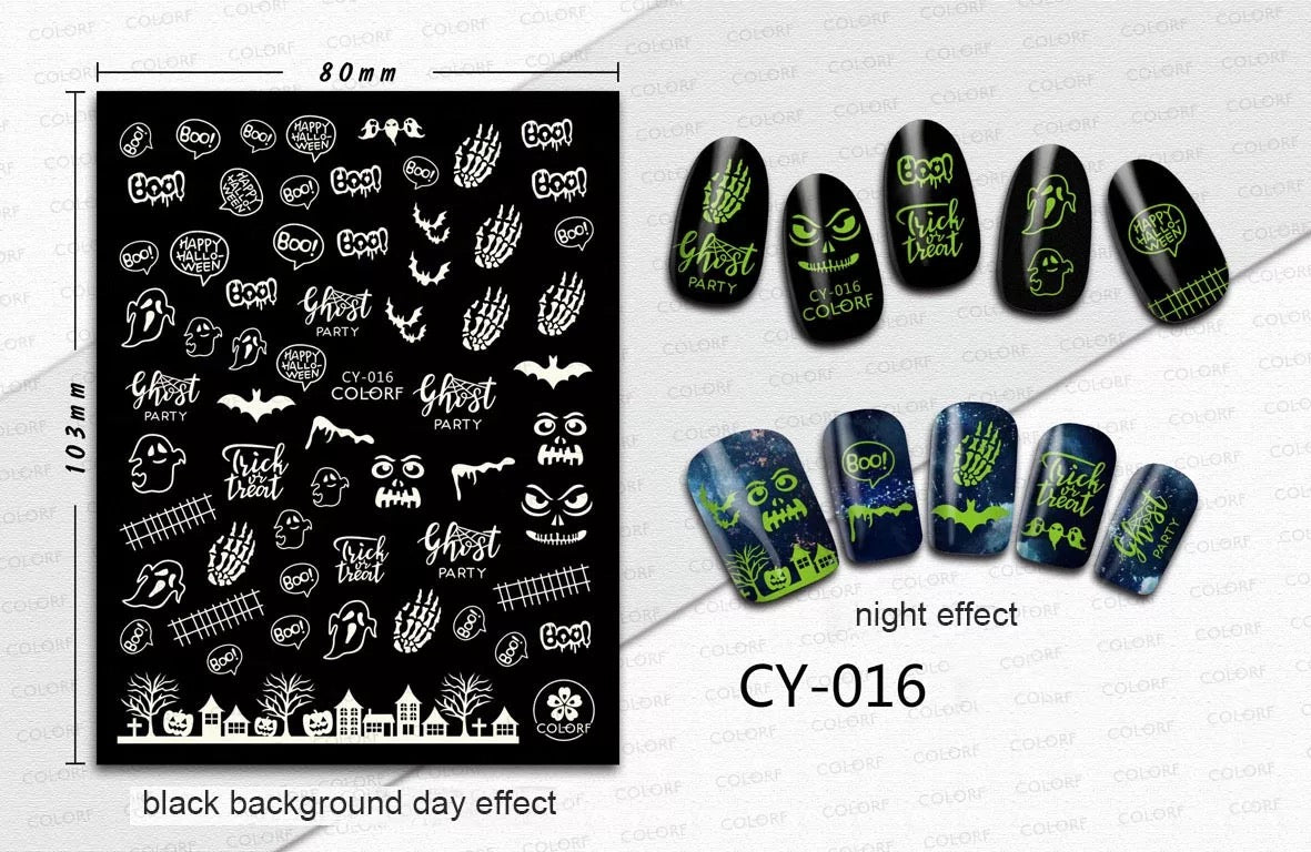 Nail Sticker Halloween Ghost Party CY016 Premier Nail Supply