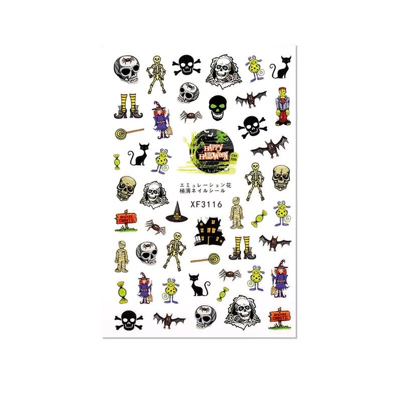 Nail Sticker Halloween Beware GhostXF3116 Premier Nail Supply