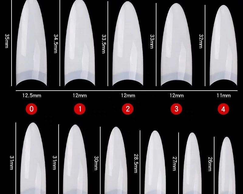 Almond Extra Long Press On Natural Nail Tips 240Pcs Premier Nail Supply