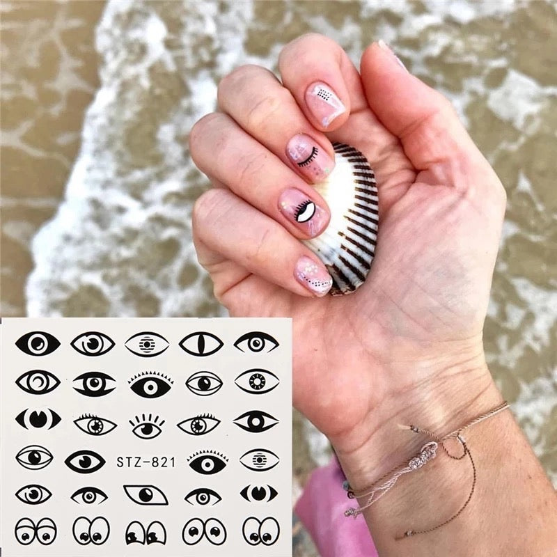 Nail Sticker Black Eyes STZ821 Premier Nail Supply