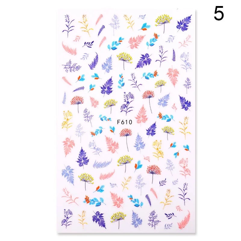 Nail Sticker Wild Leaves F610 Premier Nail Supply
