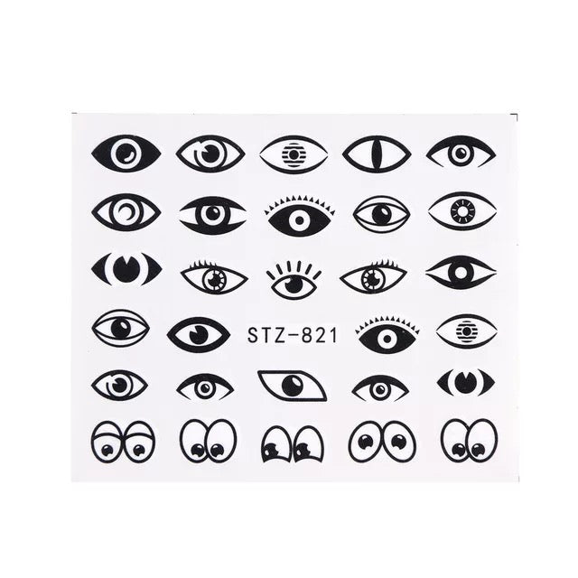 Nail Sticker Black Eyes STZ821 Premier Nail Supply