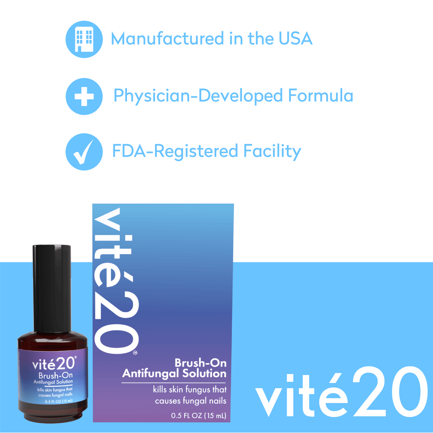 Vite 20 Brush-On Antifungal Solution 15ml vite 20