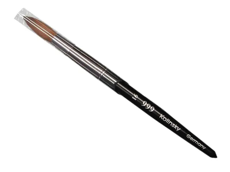 999 Kolinsky - Acrylic Nail Brush Black Titanium Size 16 Kolinsky