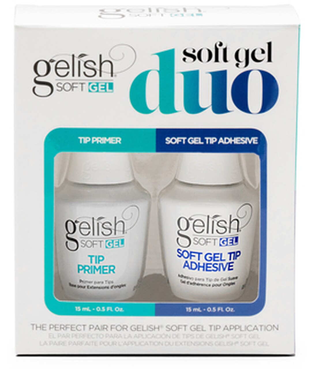 Gelish Soft Gel Duo Primer 0.5 oz & Adhesive 0.5 oz #1121802 Gelish