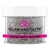 Glam & Glits - Glitter Acrylic Powder - Silver Hologram 2oz - GAC39 Glam & Glits