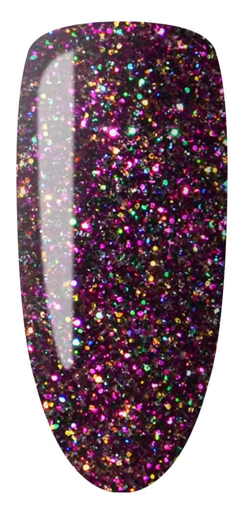 Lechat Nobility Gel Polish & Nail Lacquer - Ruby Red Glitz 0.5 oz - #NBCS069 Nobility