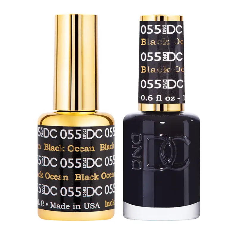 DND DC Gel Nail Polish -  Black Ocean #055 DND