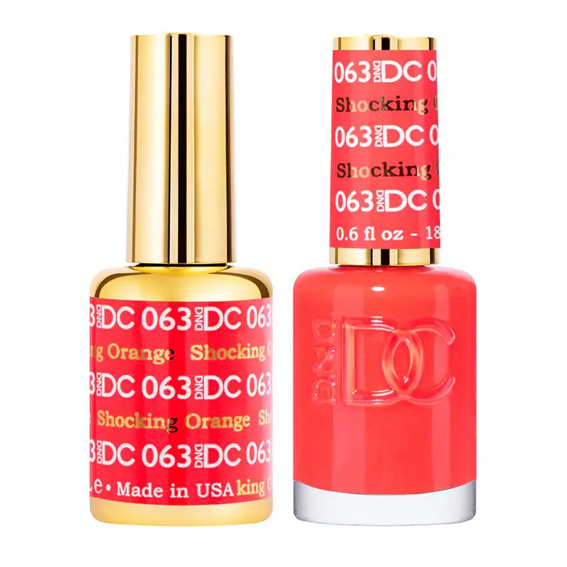 DND DC Gel Nail Polish -  Shocking Orange #063 DND