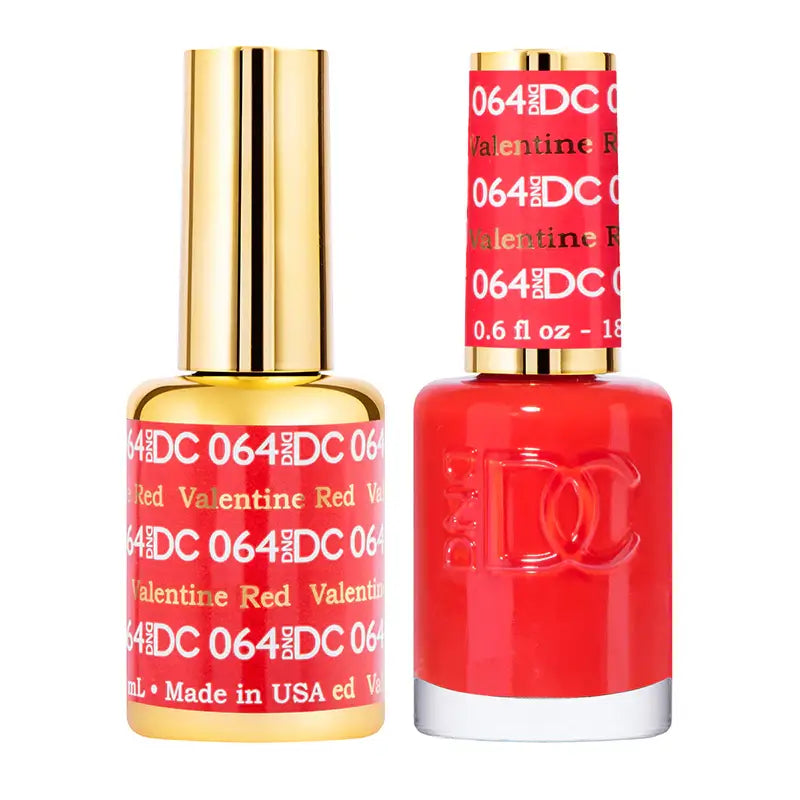 DND DC Gel Nail Polish -  Valentine Red #064 DND