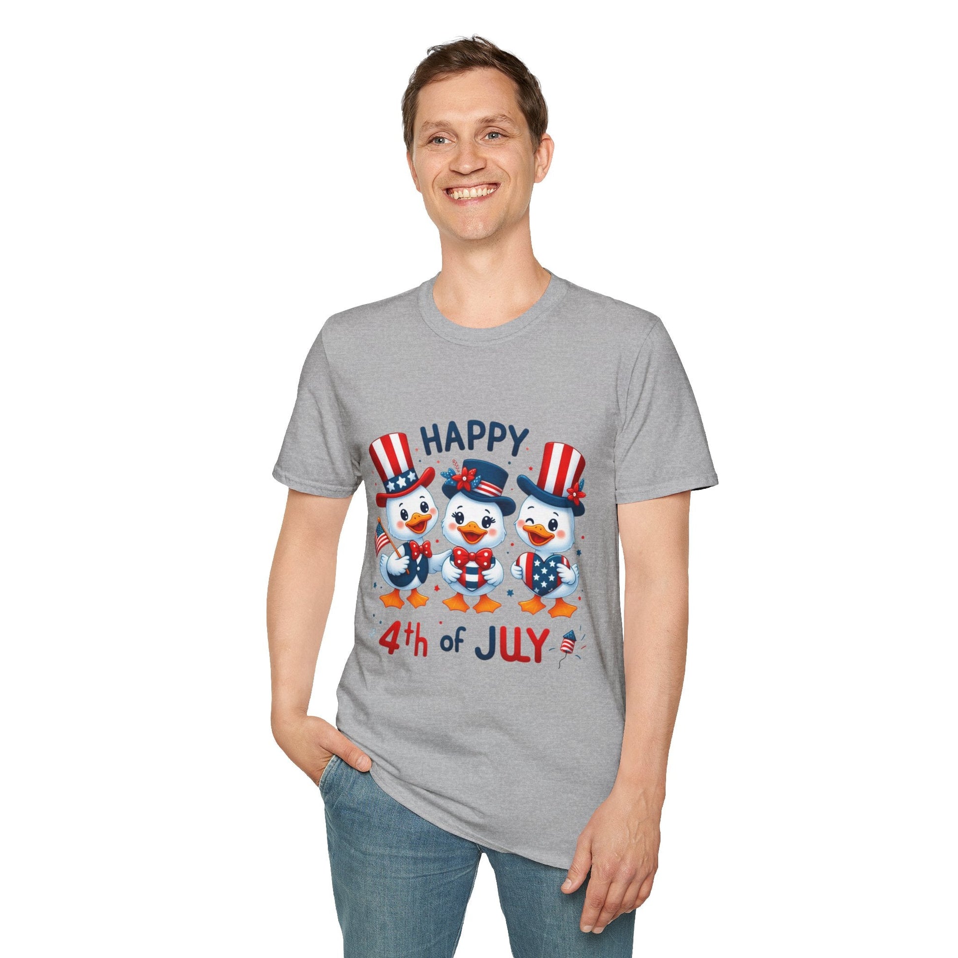 4th of July Duck Trio T-Shirt Printify
