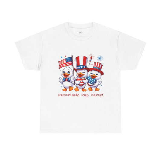 Patriotic Party Tee - Unisex Heavy Cotton Tee for 4th of July, BBQs, Family Gatherings, Unique Gift, Casual Summer Wear Printify