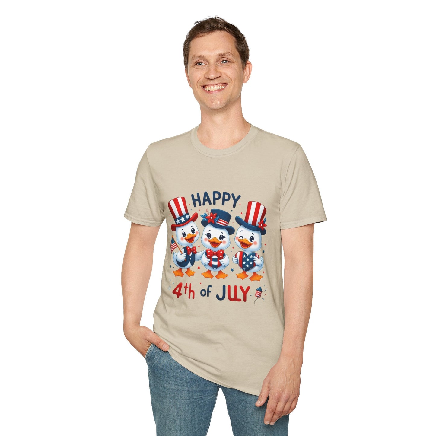 4th of July Duck Trio T-Shirt Printify