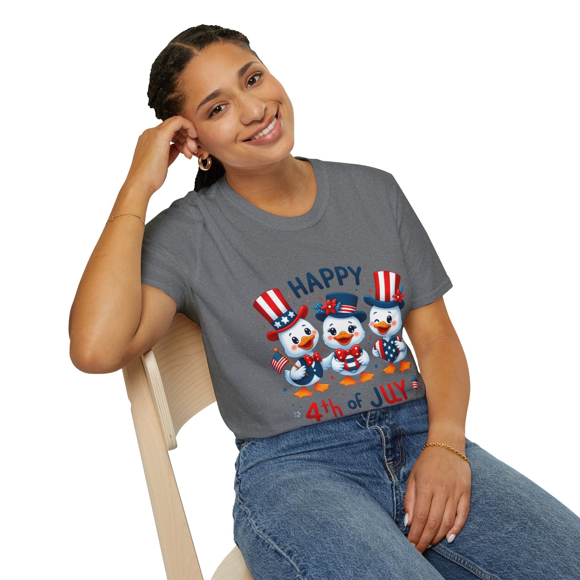 4th of July Duck Trio T-Shirt Printify