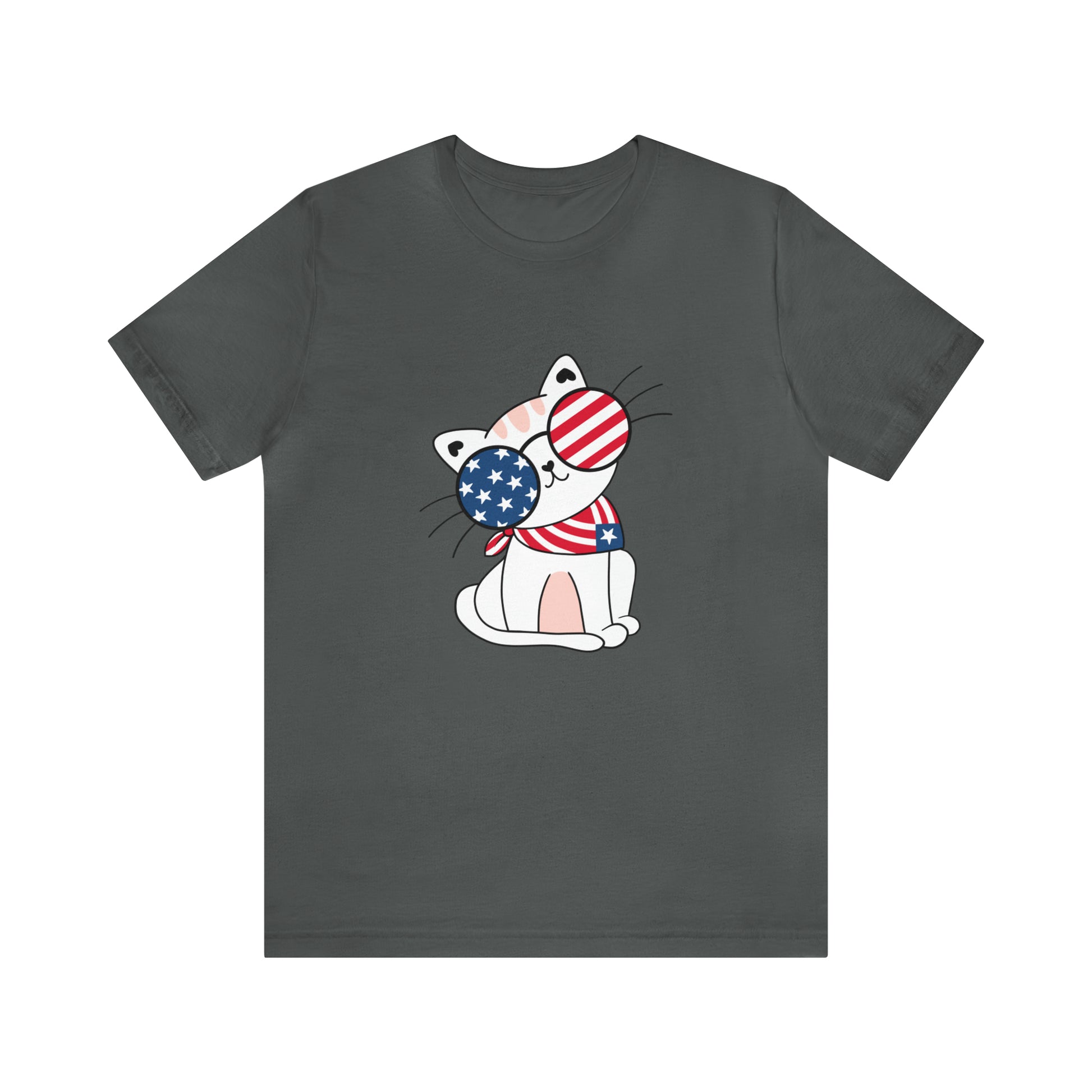 Cat wear sunglass shirt, USA Shirt, Independence Day Tee, 4th of July women's shirt, Fourth of July Tee, Printify