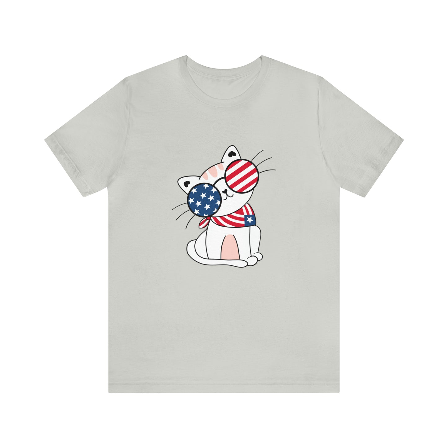 Cat wear sunglass shirt, USA Shirt, Independence Day Tee, 4th of July women's shirt, Fourth of July Tee, Printify