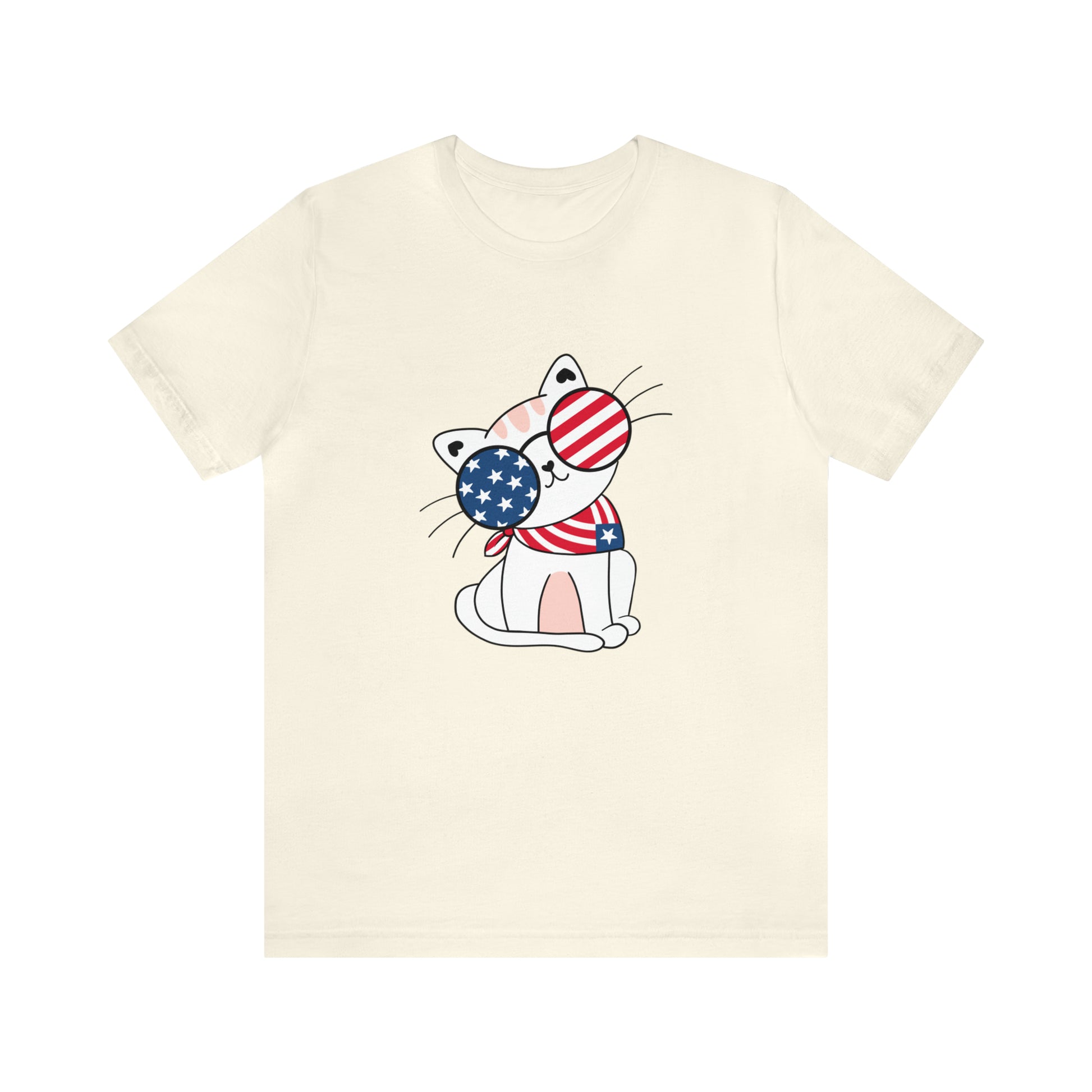 Cat wear sunglass shirt, USA Shirt, Independence Day Tee, 4th of July women's shirt, Fourth of July Tee, Printify