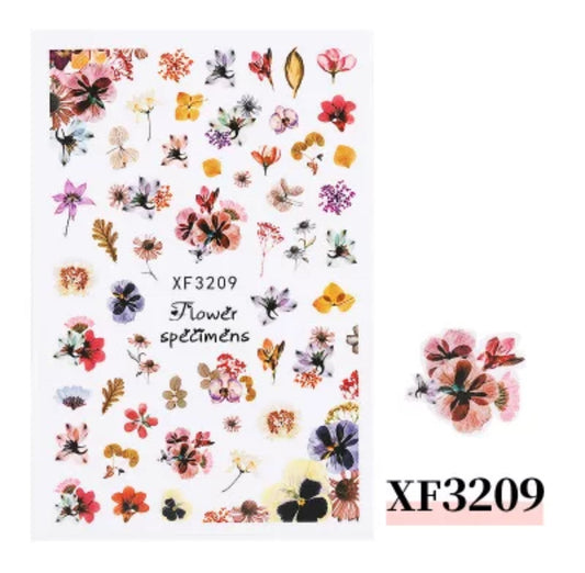 Nail Sticker Flower XF3209 Premier Nail Supply