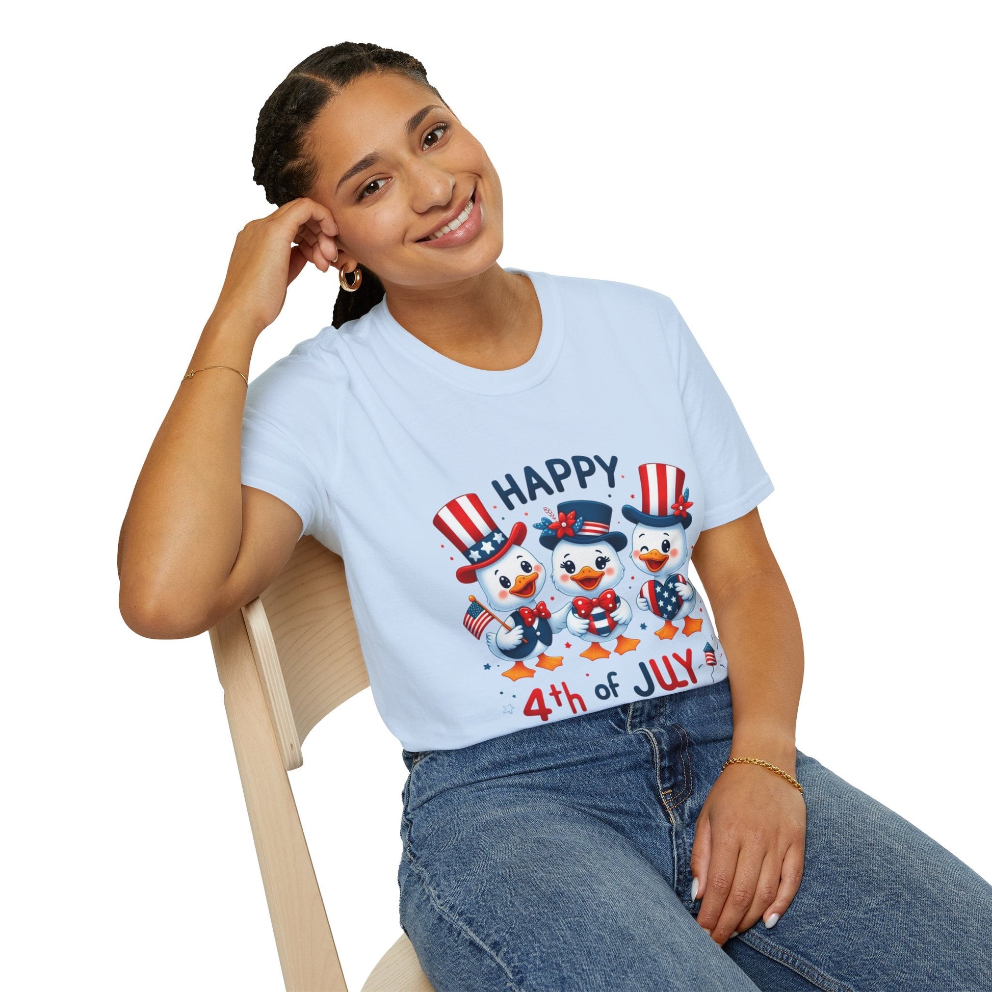 4th of July Duck Trio T-Shirt Printify