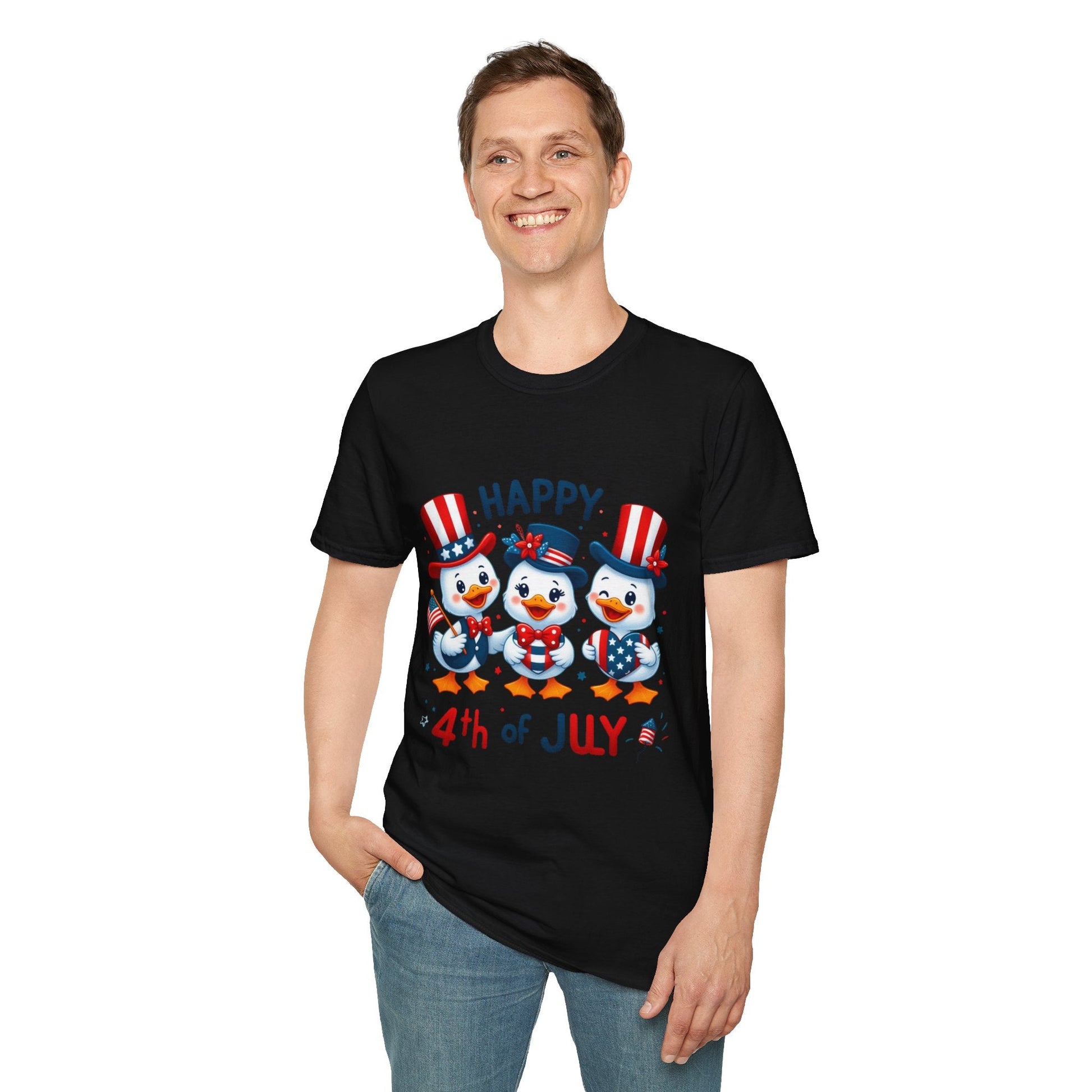 4th of July Duck Trio T-Shirt Printify