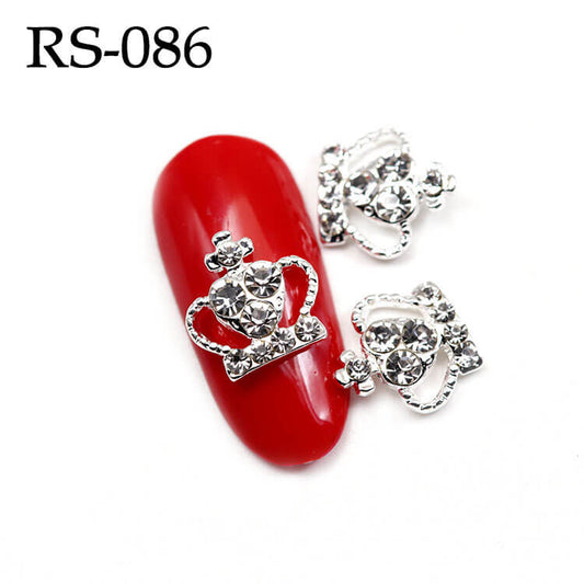 Nail Charm Silver Grown 2pcs/Bag Premier Nail Supply