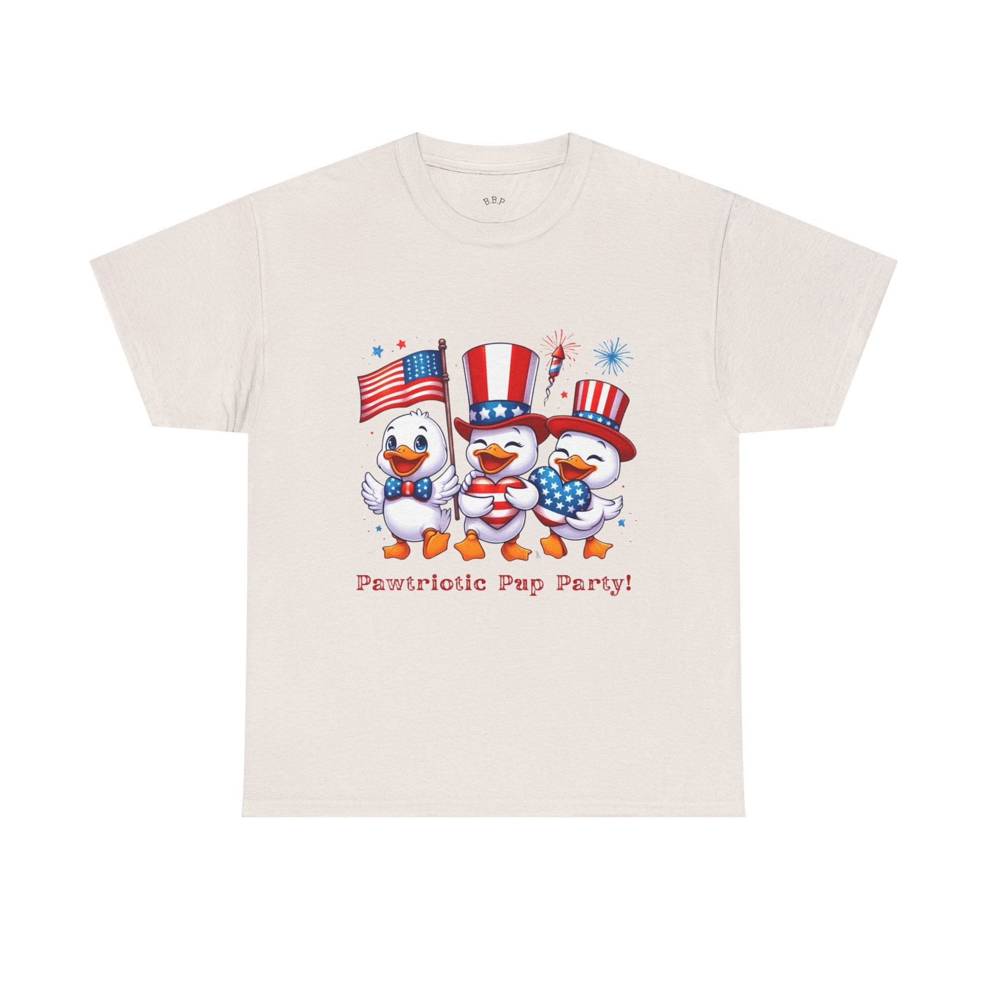 Patriotic Party Tee - Unisex Heavy Cotton Tee for 4th of July, BBQs, Family Gatherings, Unique Gift, Casual Summer Wear Printify