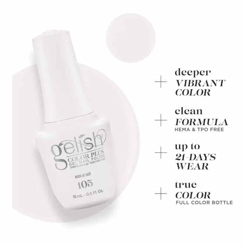 Gelish Color Plus Gelcolor - 105 Nude At Last 0.5 oz - #1510105 Gelish