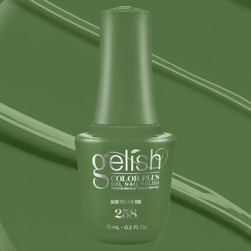 Gelish Color Plus Gelcolor - 258 Olive This For You 0.5 oz - #1510258 Gelish