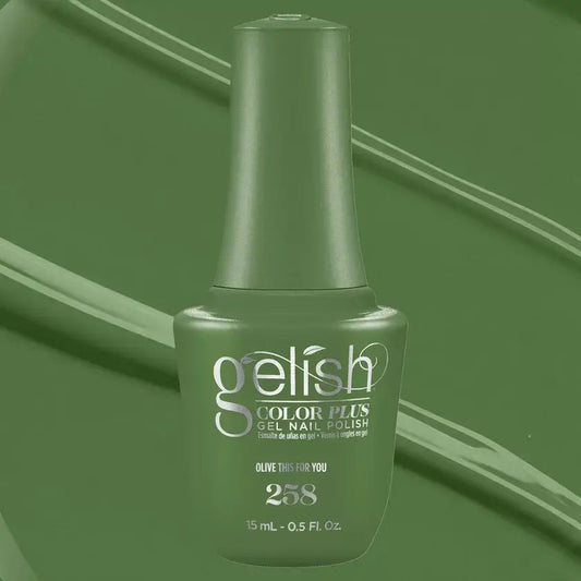 Gelish Color Plus Gelcolor - 258 Olive This For You 0.5 oz - #1510258 Gelish