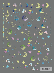 Nail Sticker Half Moon and Star #YL1069 Premier Nail Supply