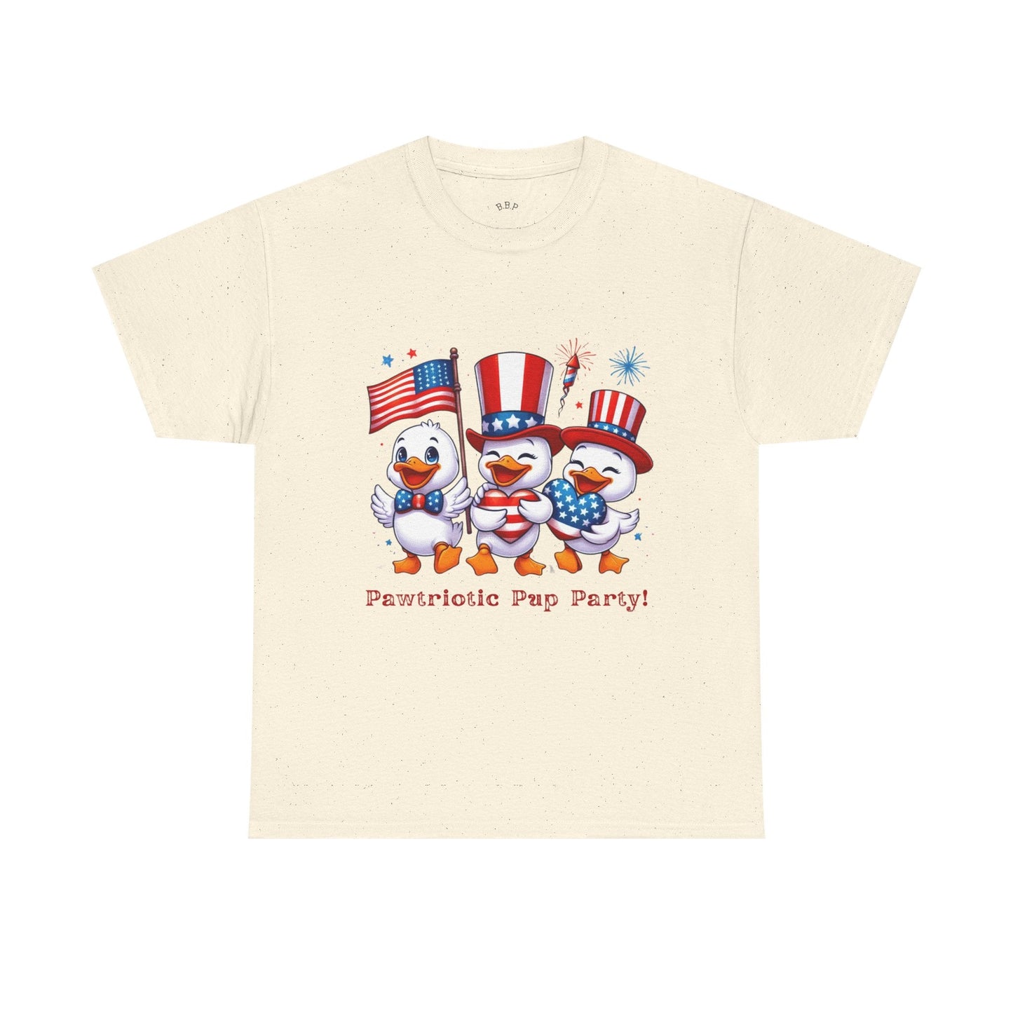 Patriotic Party Tee - Unisex Heavy Cotton Tee for 4th of July, BBQs, Family Gatherings, Unique Gift, Casual Summer Wear Printify