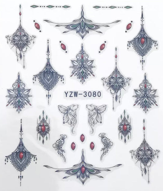 Nail Sticker Hot Charm Printing YZW-3080 Premier Nail Supply