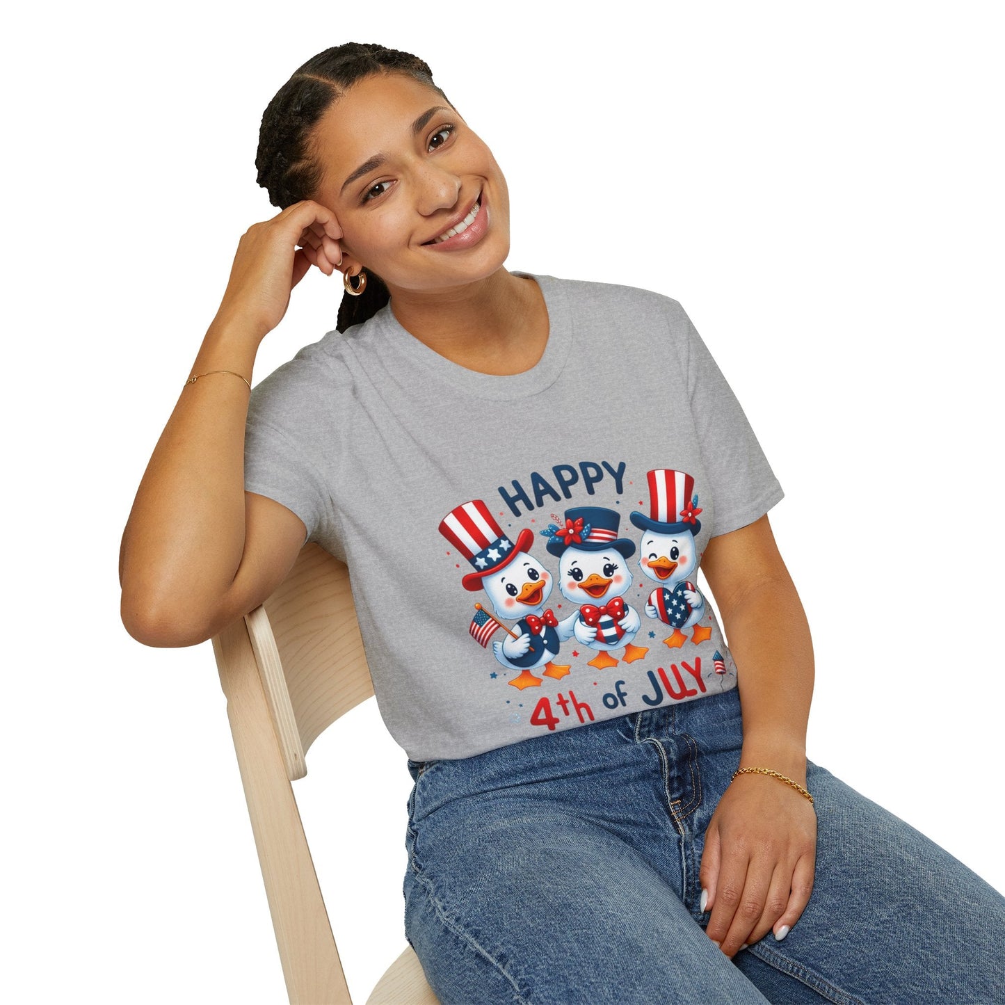 4th of July Duck Trio T-Shirt Printify