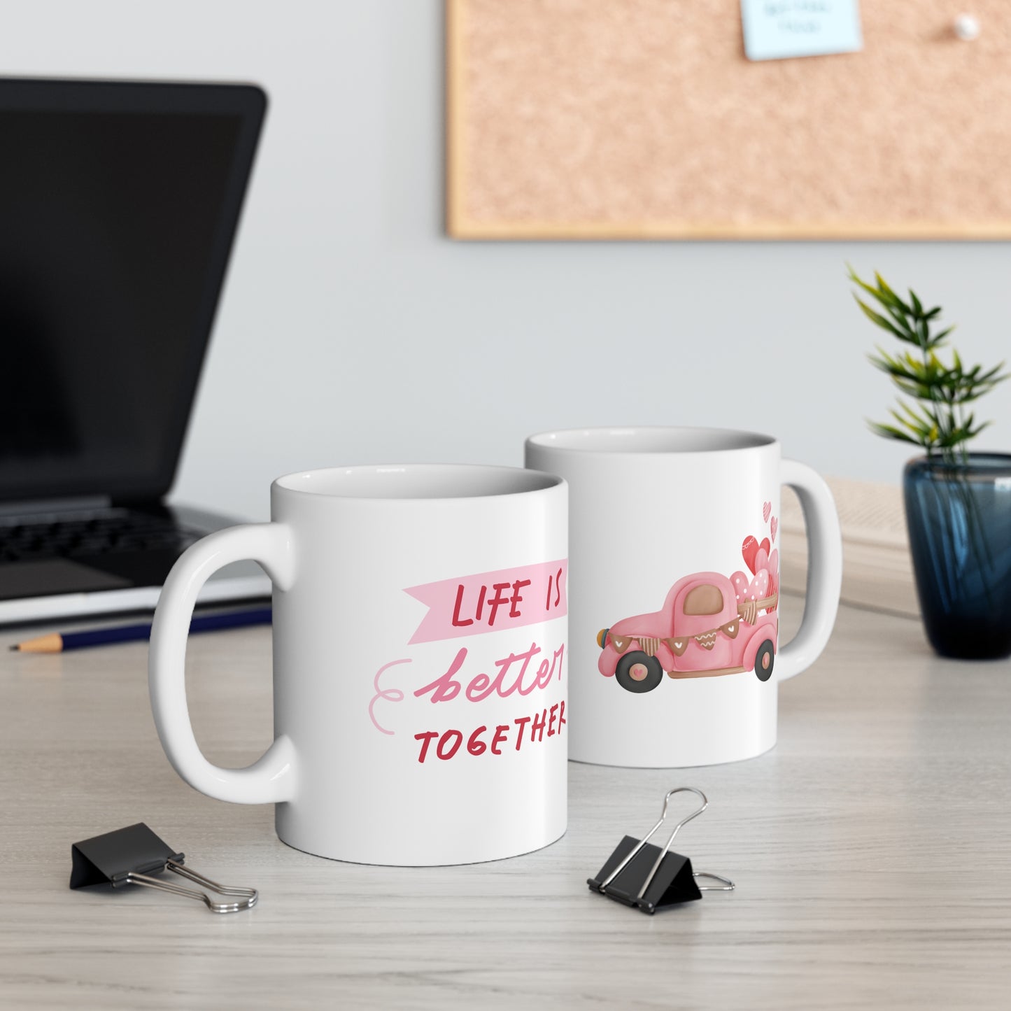 Valentines Truck Mug 11oz Printify