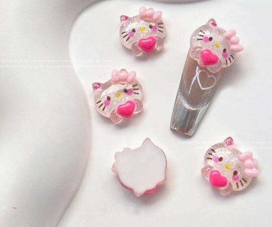 Nail Charm Hello Kitty Head 2pcs/Bag