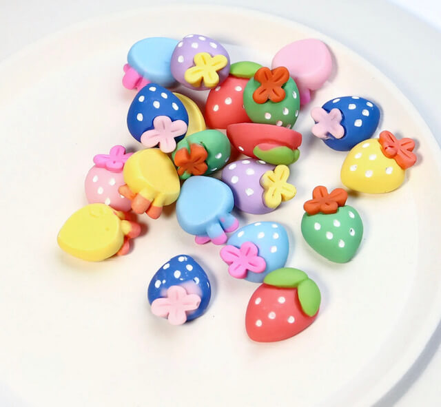 3D Resin Nail Charm Strawberry 12pcs/bag Premier Nail Supply