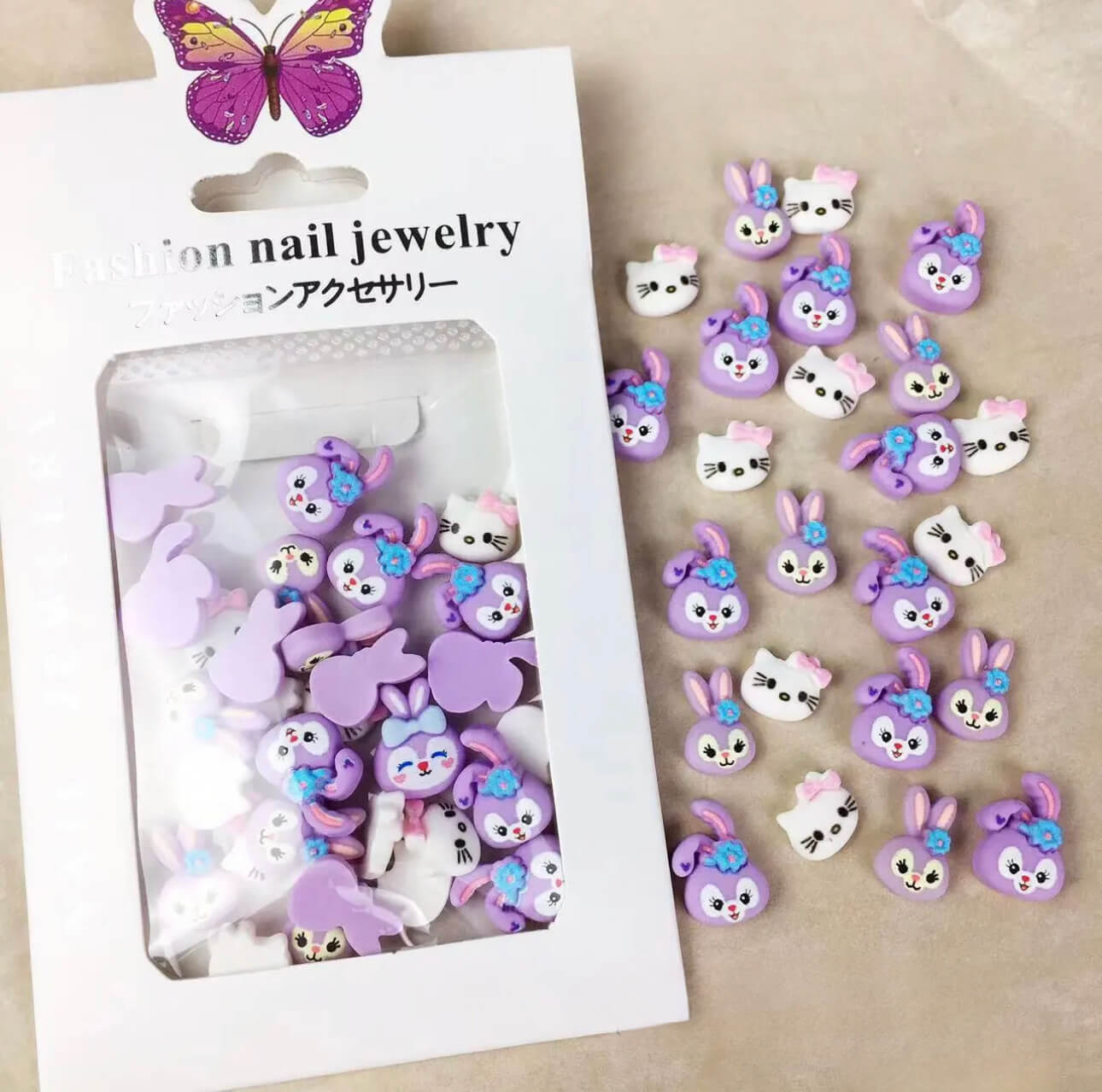 3D Resin Nail Charm Mix Hello Kitty with Habit 20pcs/bag Premier Nail Supply