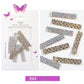 3D Rhinestone Nail Charm Row Design 8pcs/bag Premier Nail Supply