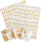 Nail Sticker Gold Bronzing Mix Flower 3D Design / 20pcs 1pack Premier Nail Supply