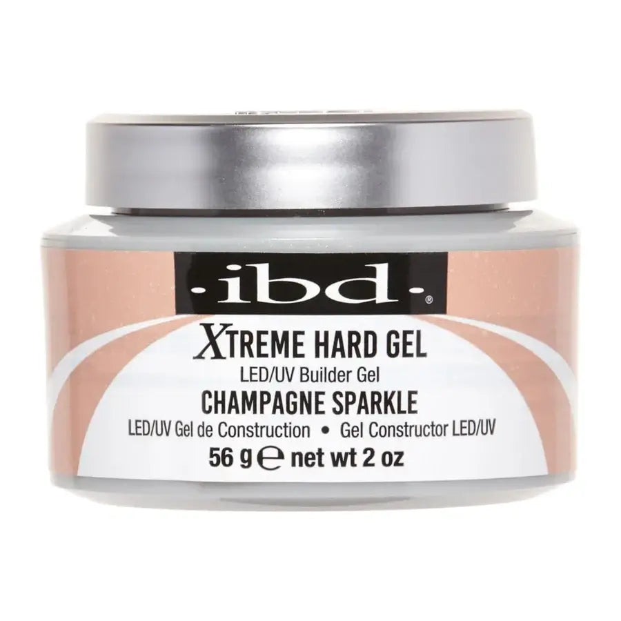 IBD Xtreme Hard Gel LED/UV Builder Gel - Champagne Sparkle 2oz #23624-18 ibd