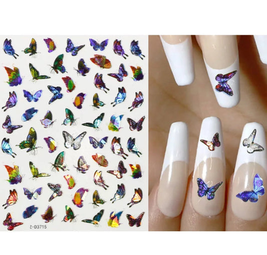 Nail Sticker Holographic Butterfly Z-D3715 Premier Nail Supply