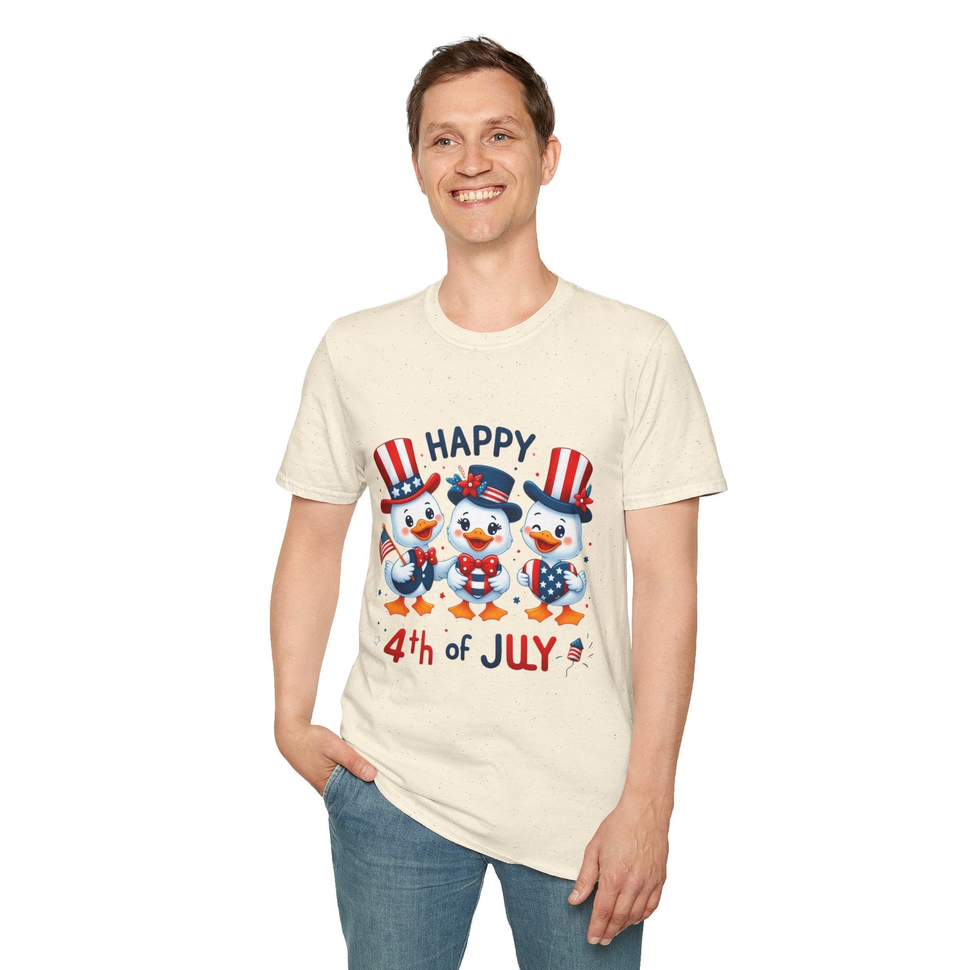 4th of July Duck Trio T-Shirt Printify