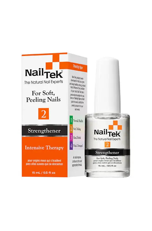 Nail Tek - Intensive Therapy 2, Strengthen 0.5oz- For Hard Peeling Nails Moisturizing 0.5 oz Premier Nail Supply