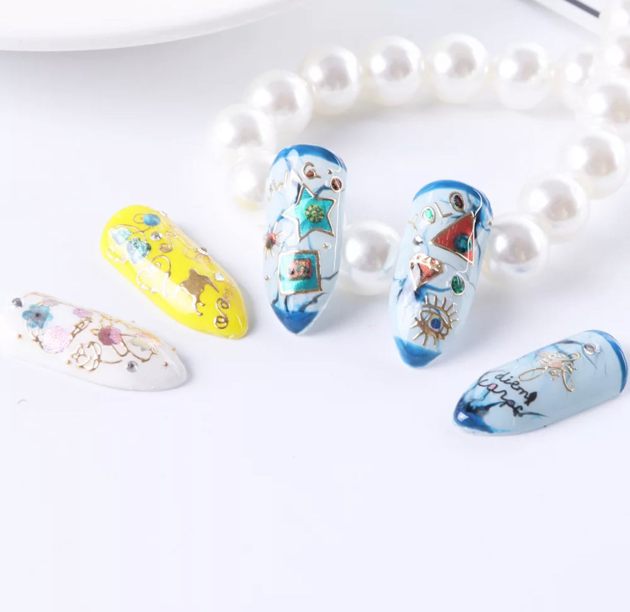 Nail Sticker Colorful Luxury 3D jewels Design -DP413 Premier Nail Supply