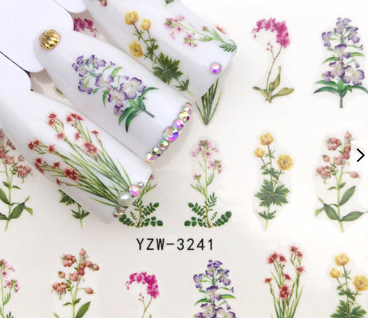 Nail Sticker Spring Flowers YZW-3241 Premier Nail Supply